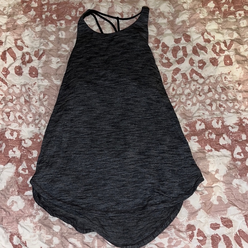 Size 6 Lululemon Grey and Black Tank Top